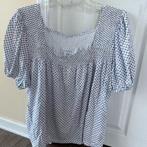 TOMMY Hilfiger cotton top shirt Womens XL NEW no tags White Red Navy Blue